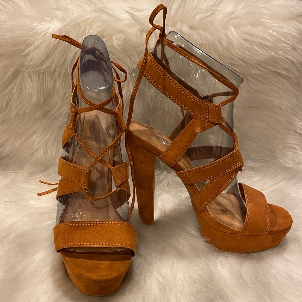 Brown Strappy Heel